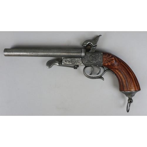 294 - Reproduction double barrel flintlock pistol