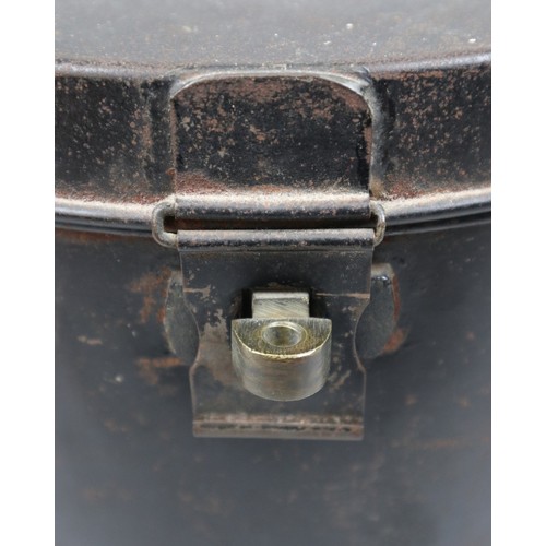 297 - Metal English officer military hat box