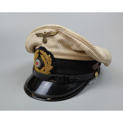 156 - Genuine Kreigsmarine U-boat cap in white (every day use)