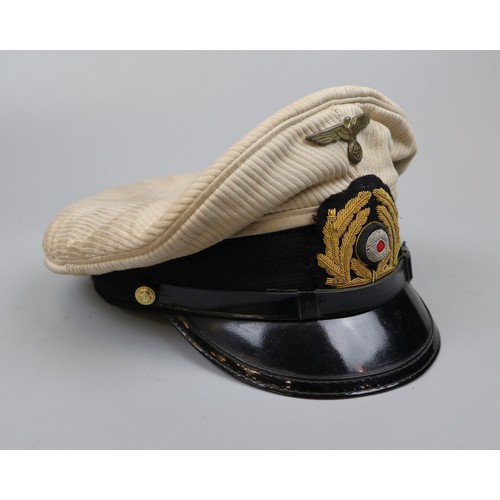 156 - Genuine Kreigsmarine U-boat cap in white (every day use)
