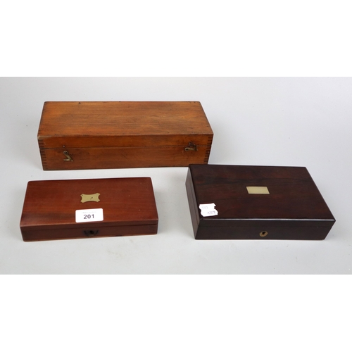 201 - Collection of wooden boxes
