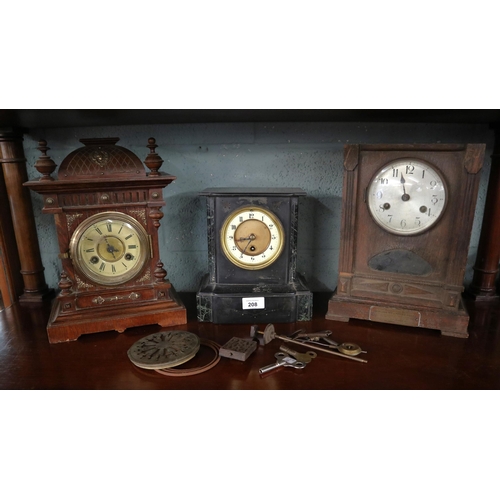 208 - 3 mantle clocks