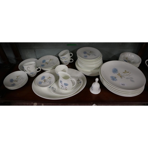 213 - Collection of Wedgewood Ice Rose