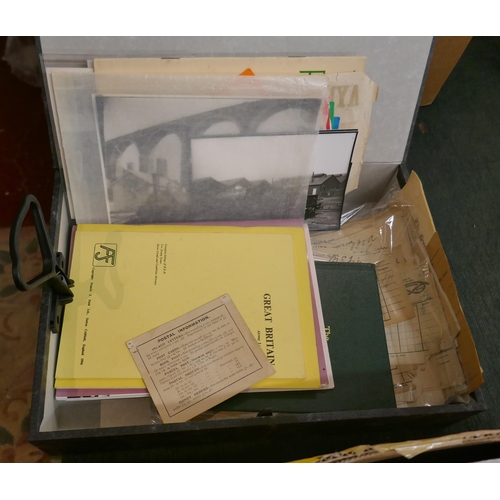 236 - Ephemera - railway miscellaneous lot in box file