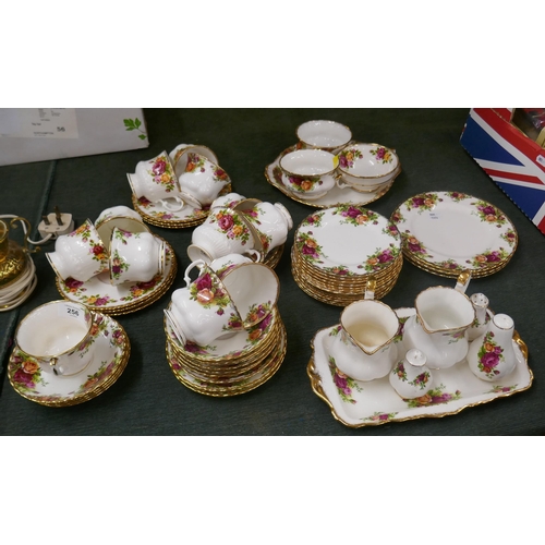 256 - Royal Albert Old Country Roses tea set for 12