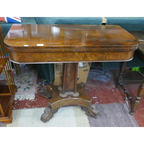 263 - Antique rosewood tea tableWhen closed - L: 92cm D: 46cm H: 75cm approxWhen open - L: 92cm W: 92cm H:... 