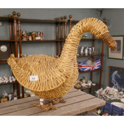 268 - Large wicker duck