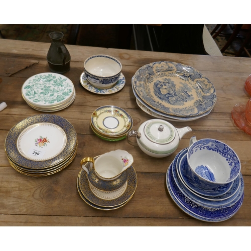 296 - Collection of ceramics to include Copeland Spode, Wedgwood & Booths