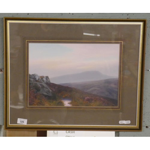 326 - Watercolour scene of Dartmoor - Frederick Widgery - Approx image size: 35cm x 25cm
