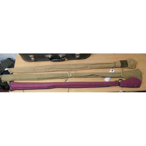 380 - 3 vintage split cane fly fishing rods