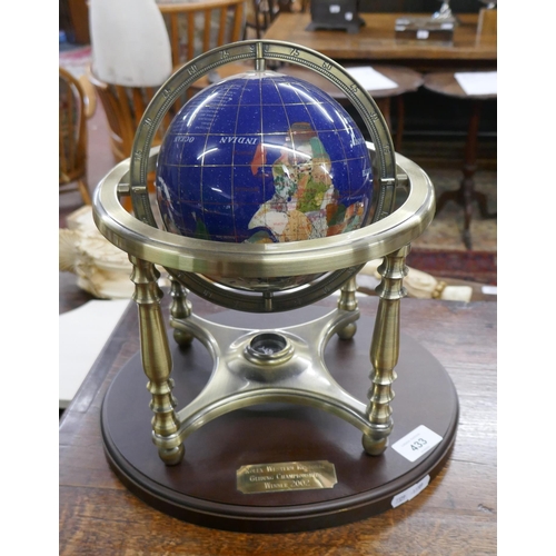 433 - Semi precious globe