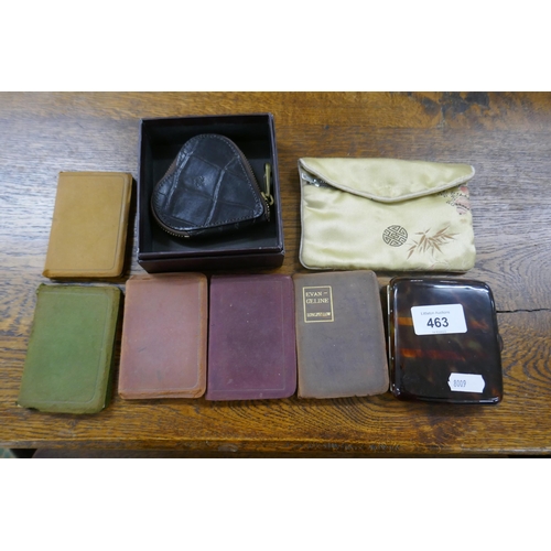463 - Collectables to include Mulberry purse & tortoiseshell cigarette case etc