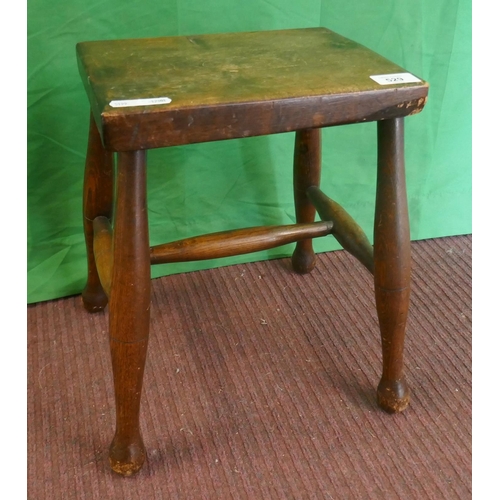 529 - Antique elm foot stool