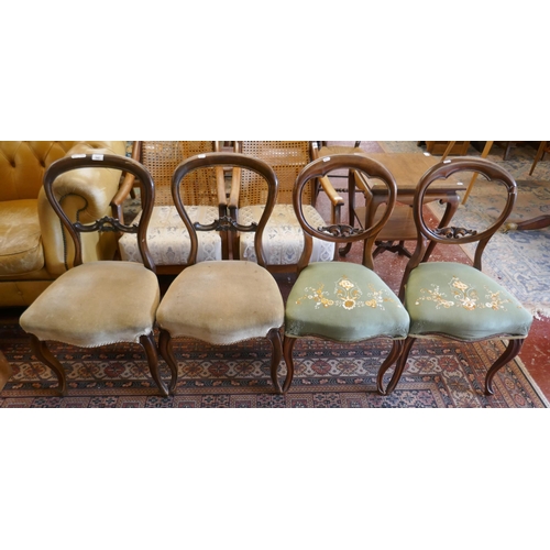 542 - 4 balloon back dining chairs