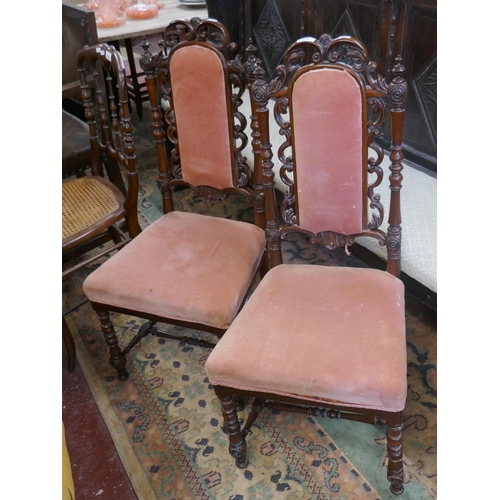 549 - Pair of Victorian rosewood salon chairs
