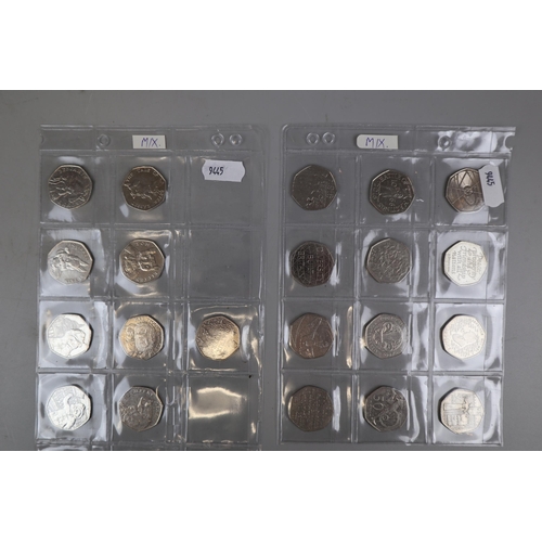 112 - Collection of commemorative 50p's in sets