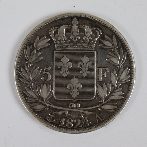 115 - 1824 (Louis XVIII) French silver coin