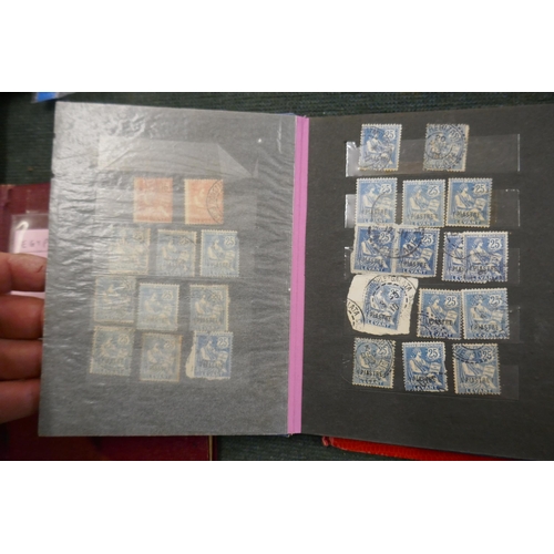 244 - Stamps - France few earlies including SGI in 2 pocket stockbooks