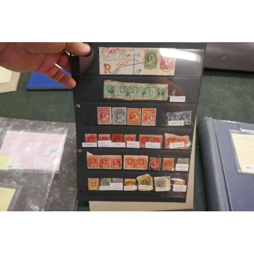 249 - Stamps - Niger Coast / Nigeria postmarks on hanger sheets