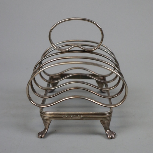 5 - Silver toast rack - Sheffield 1912 - Approx weight 155g