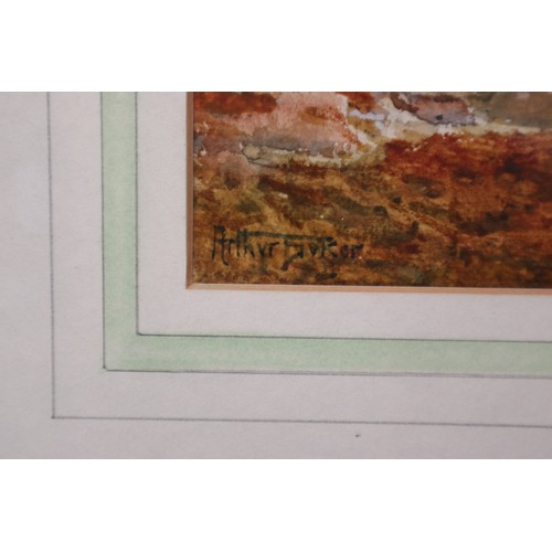 361 - Watercolour - Arther Saker Borrow Dale Cumberland - Approx image size: 45cm x 25cm