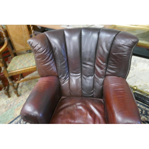 350 - Leather easy chair