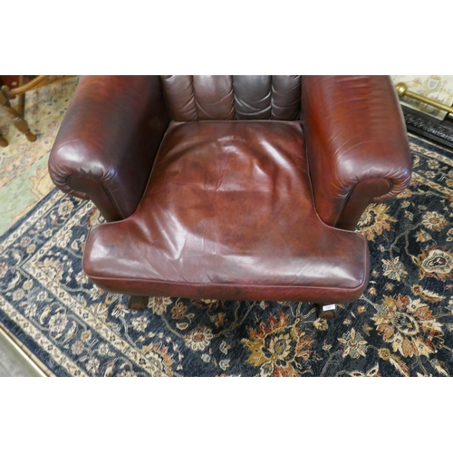 350 - Leather easy chair