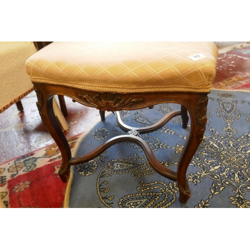519 - Antique French stool - Approx W: 53cm L: 53cm H:45cm
