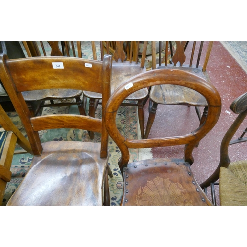547 - 2 antique dining chairs