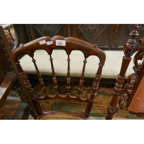 550 - Antique spindle back armchair 