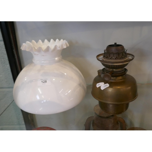 128 - Antique oil lamp