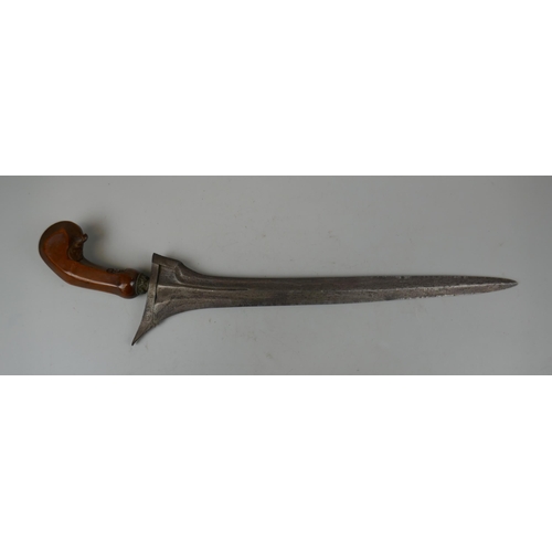133 - Dagger with carved handle