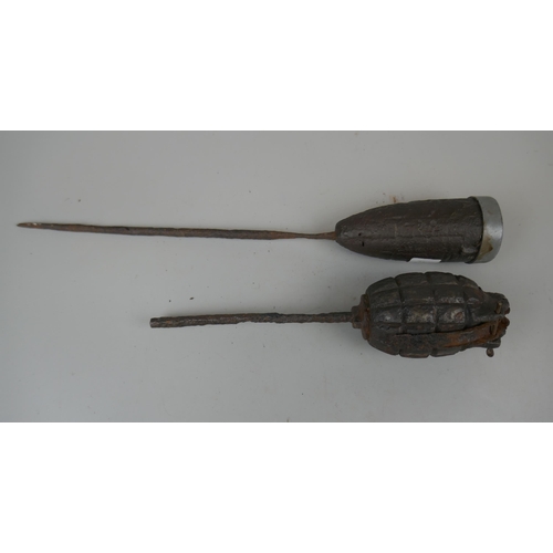 140 - 2 WW1 rifle grenades - deactivated