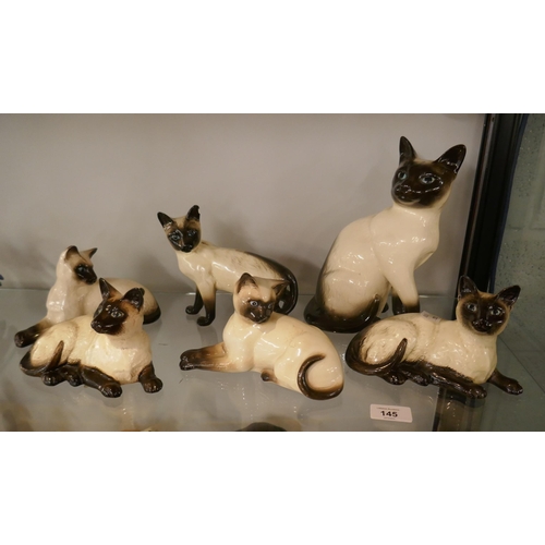 145 - Collection of Beswick cats - Approx height of tallest: 24cm