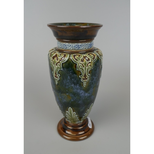 151 - Doulton Lambetth late C19th vase by Louise Wakley - Approx height: 23cm