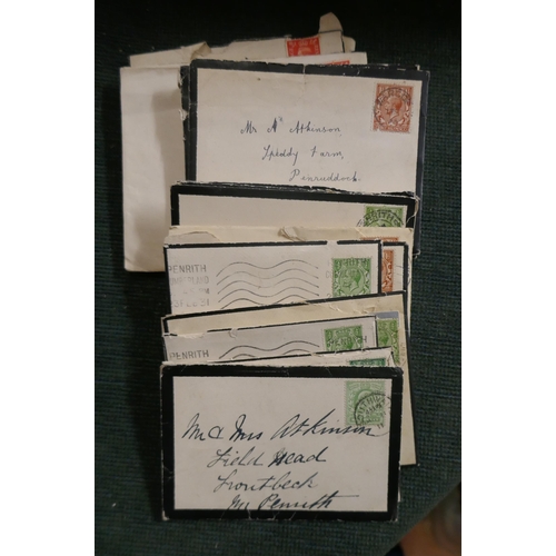 185 - Stamps - GB Mourning covers KG5-KG6 some with contents