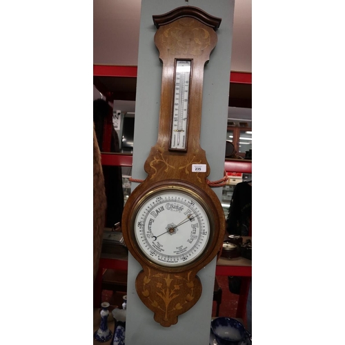 235 - Antique inlaid barometer