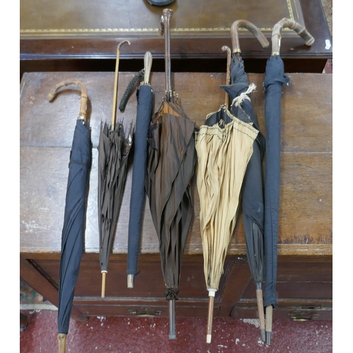 259 - Collection of Victorian and Edwardian parasols and umbrella's