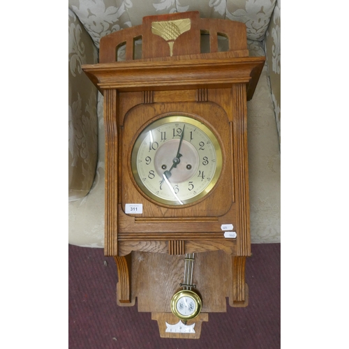 311 - Oak wall clock