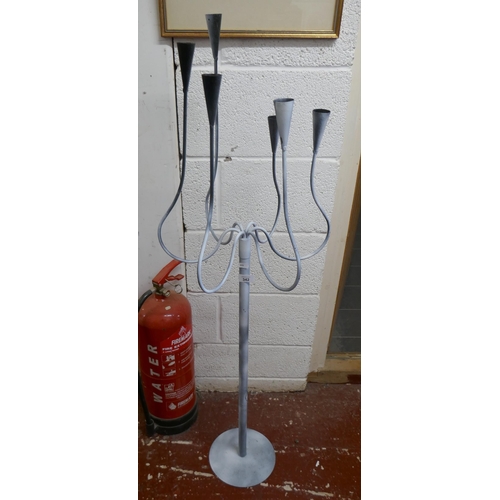 342 - Metal candelabra - Approx height: 124cm