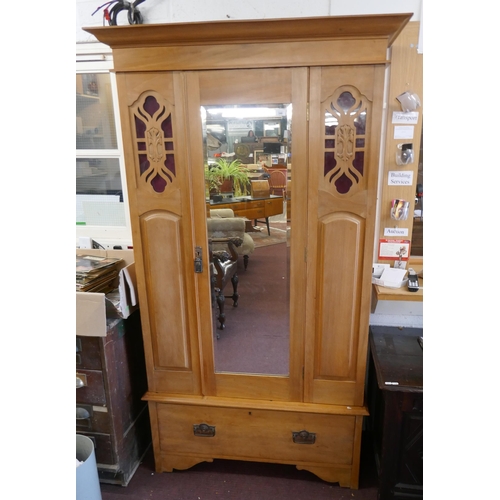 346 - Satin wood wardrobe