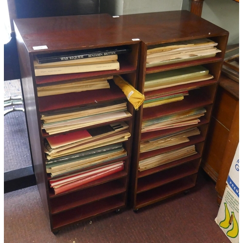 355 - Pair of sheet music cabinets with sheet music