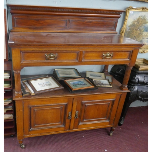 358 - Mahogany buffet - Approx size: W: 124cm D: 51cm H: 142cm