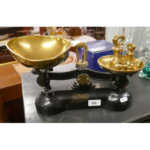 380 - Vintage Boots weighing scales