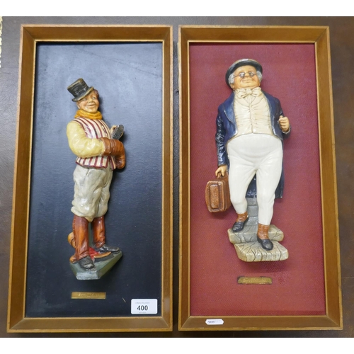 400 - Pair of vintage Pickwick plaques