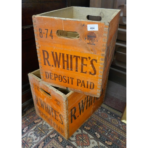 464 - Pair of R Whites bottle crates