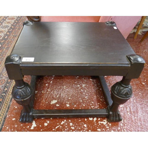 472 - Ebonised stool