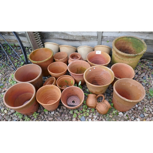 496 - Collection of terracotta garden pots