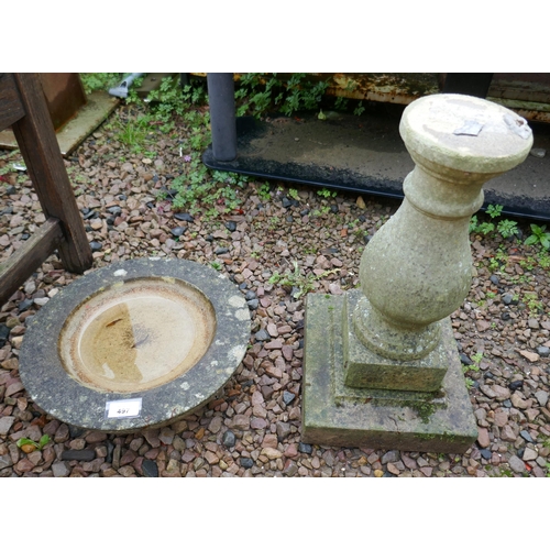 497 - Stone birdbath