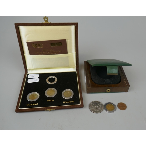 80 - Coins to include cased Lira coins